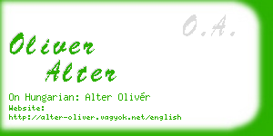 oliver alter business card